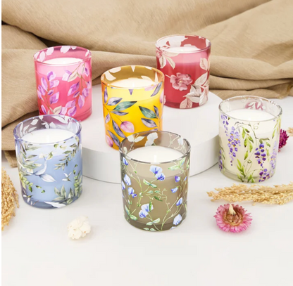 Simply Indulgent 7oz Floral Candle Set, 6-pack